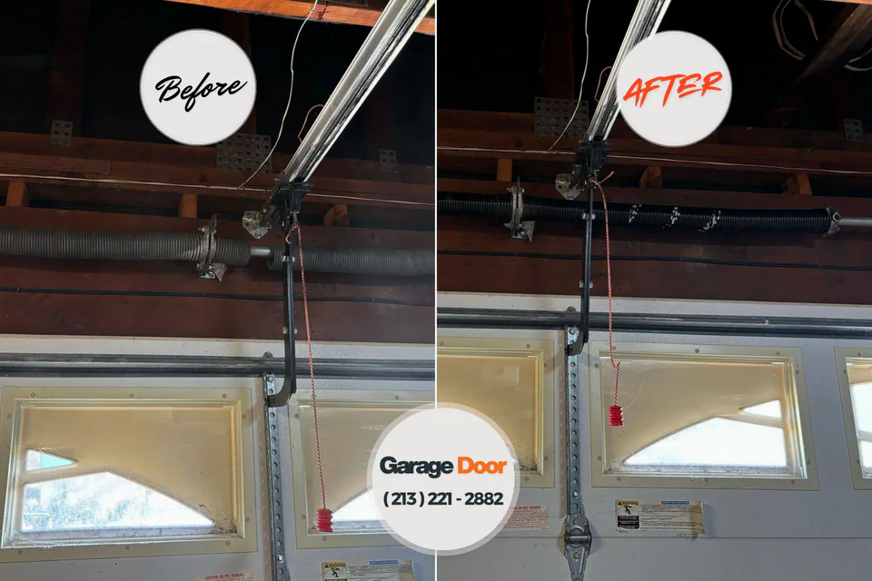 Before and after: garage door repair New Milford, NJ